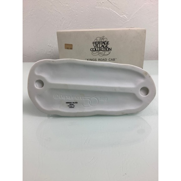 VTG Dept 56 Heritage Collection Kings Road Cab Horse & Carriage Figurine EUC - Picture 8 of 12